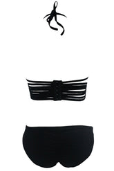 Kaamastra Binding Triangular Black Bikini Swimsuit